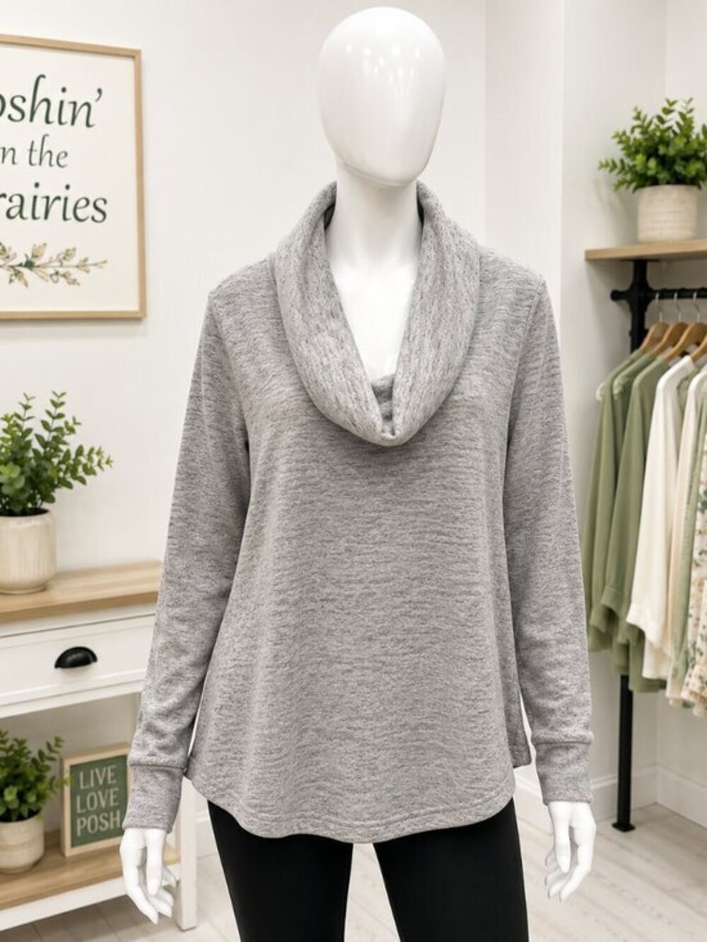 4 for $25 🍒 ACX Cozy Gray Women's Cowl Neck Sweater Size 1x